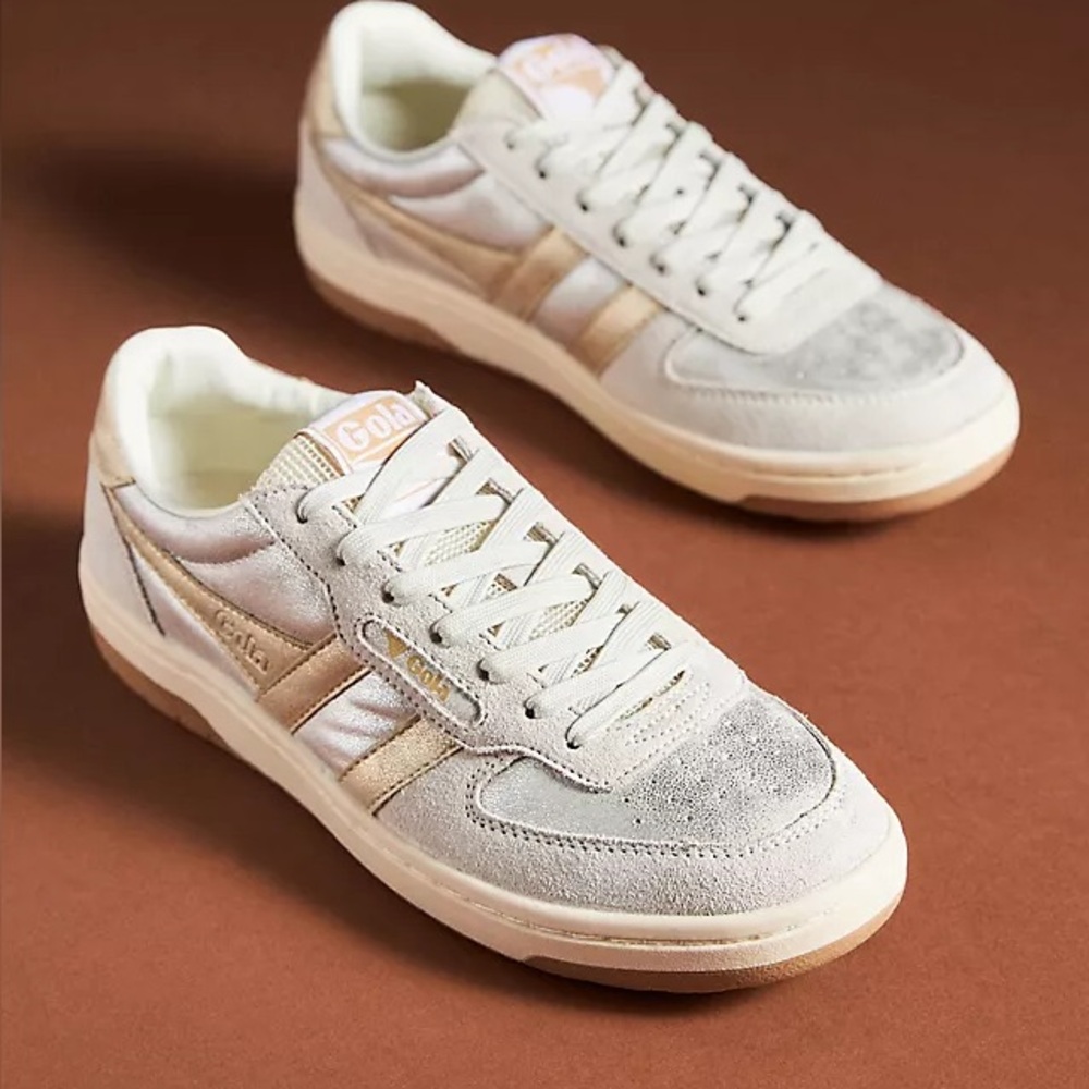 Gola Light Gray and Metallic Sneakers